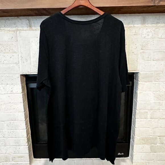 NWT J. Jill Pima Cotton Dipped-Hem Short-Sleeve Tunic - Black - Size 4X - Picture 4 of 6